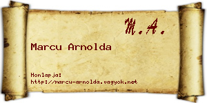 Marcu Arnolda névjegykártya
